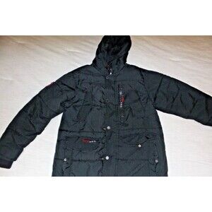 Canada Weather Gear Men's Large Winter Jacket Black Parka Insulated Coat -10°F